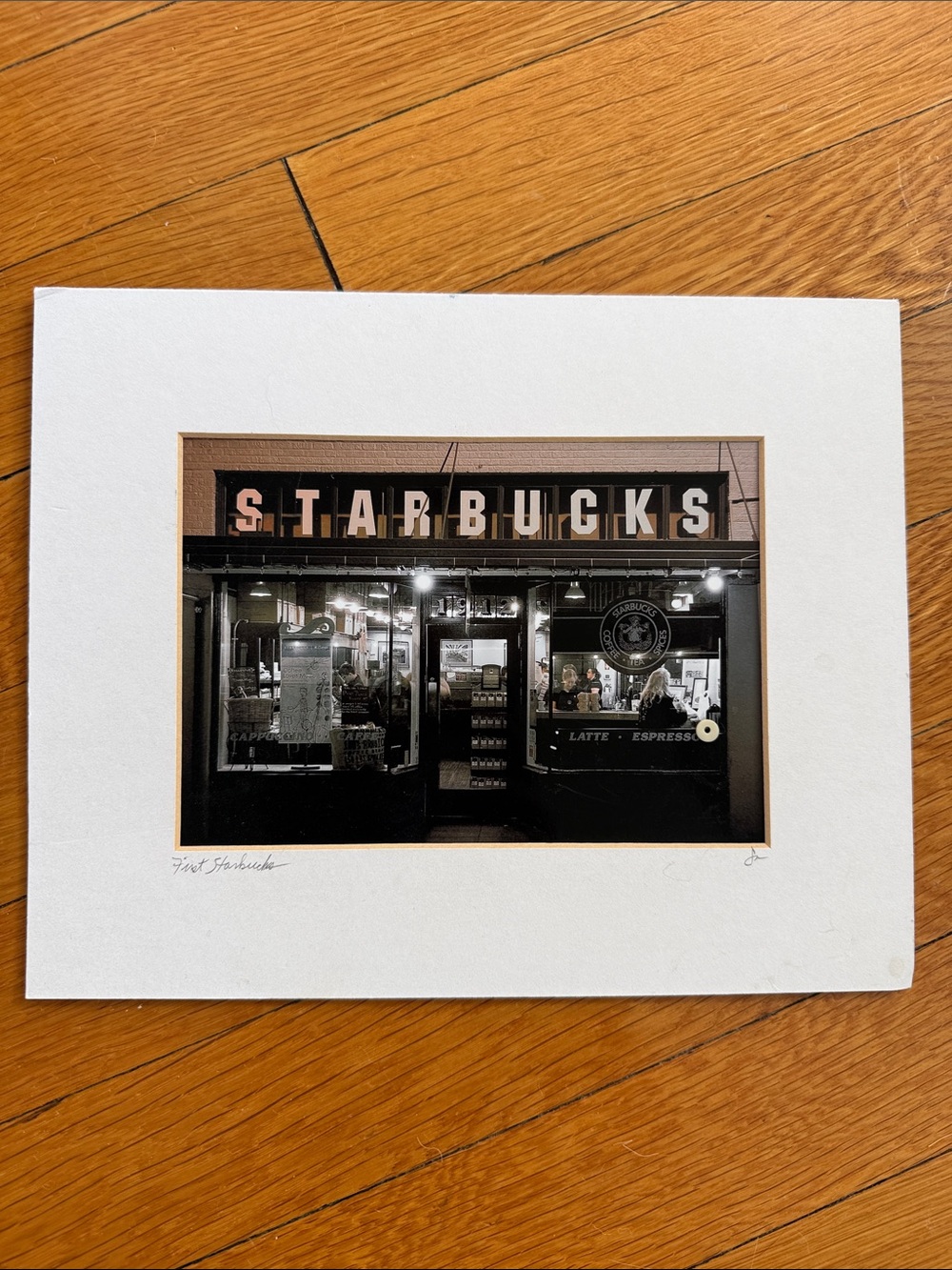 Starbucks Black and Cream Storefront Photo Print